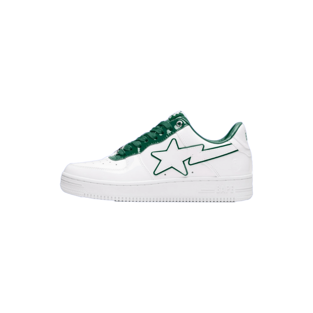 Bape Sta Patent Leather White Green