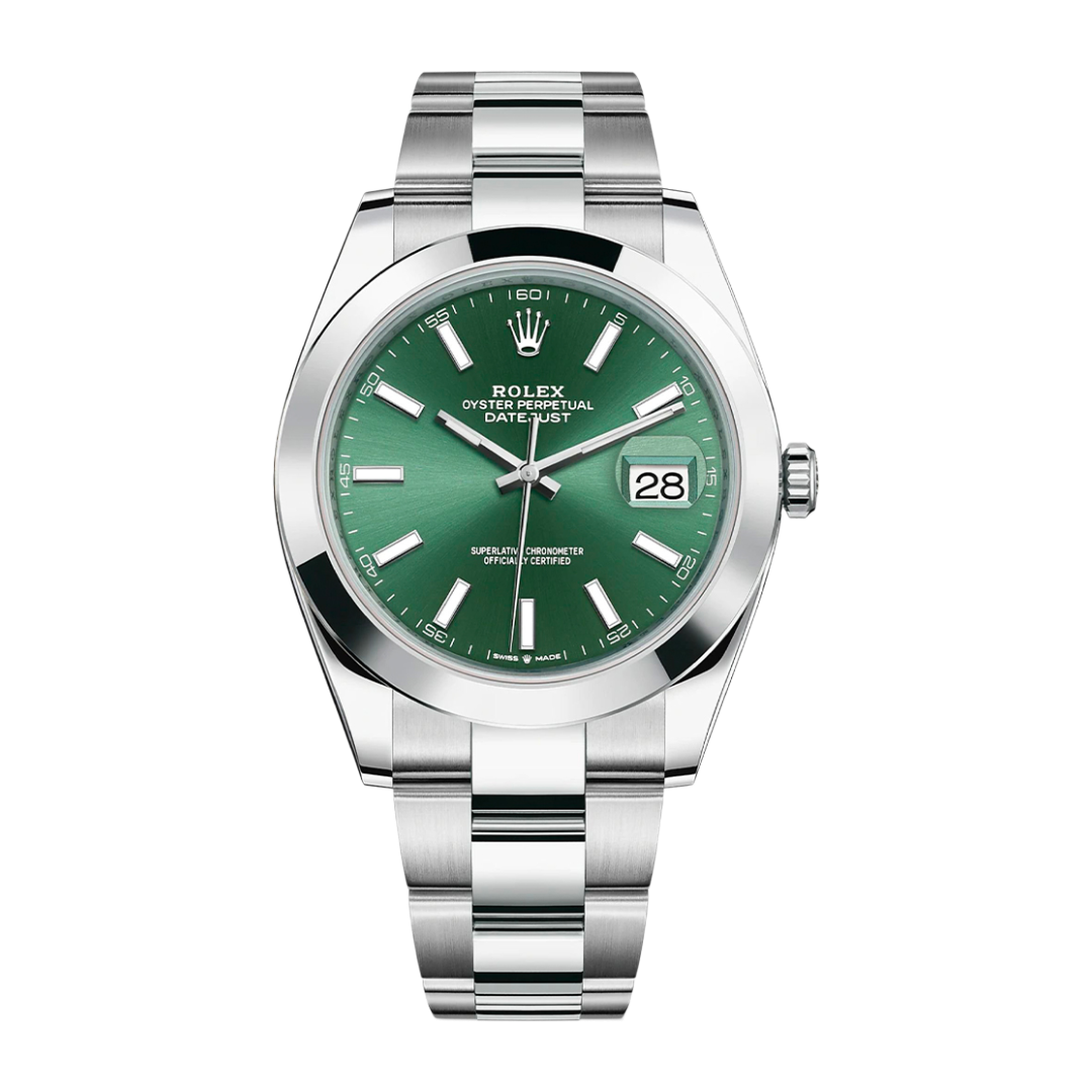 Rolex Datejust 41mm Steel Mint Green Dial Jubilee bracelet