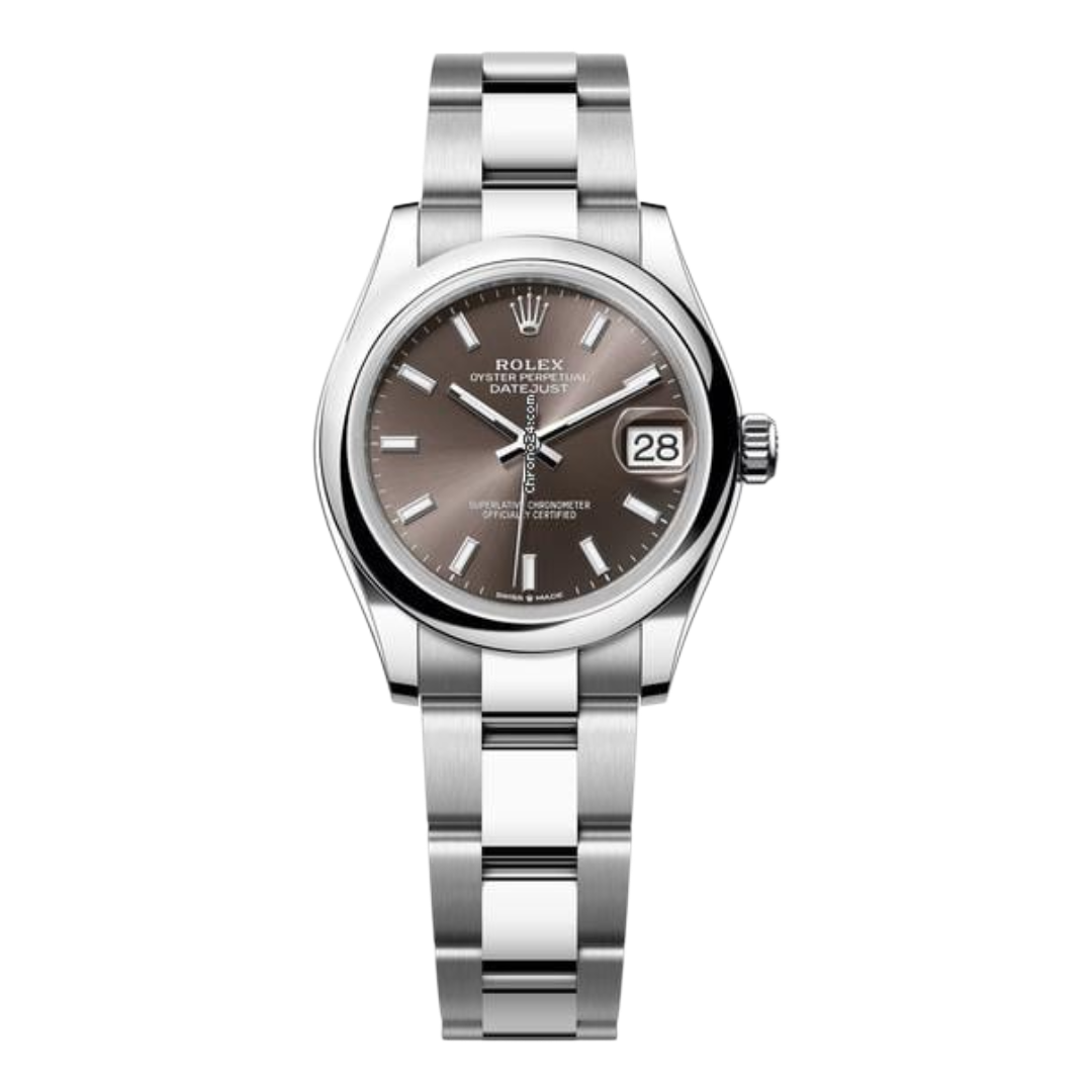 NEW 2026 Dark Grey Index Dial Stainless Steel Smooth Bezel Oyster Bracelet