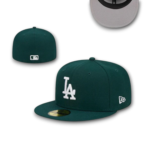 Men's Los Angeles Dodgers New Era Green White Logo 59FIFTY