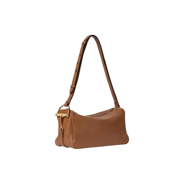 Gucci Half Horsebit medium shoulder bag in brown leather