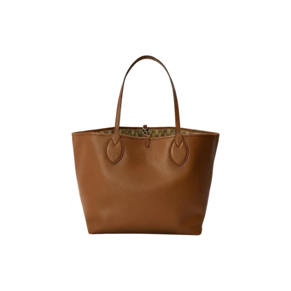 Gucci Large Totissima Leather Tote Bag | Brown