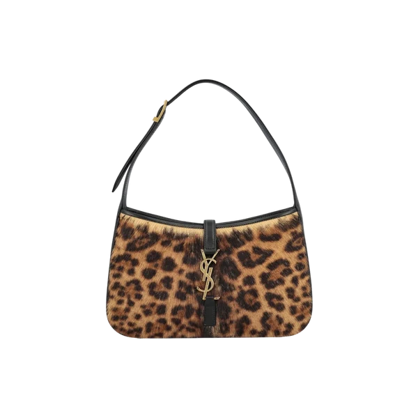 Saint Laurent Le 5 à 7 leopard-print Clasp Shoulder Bag