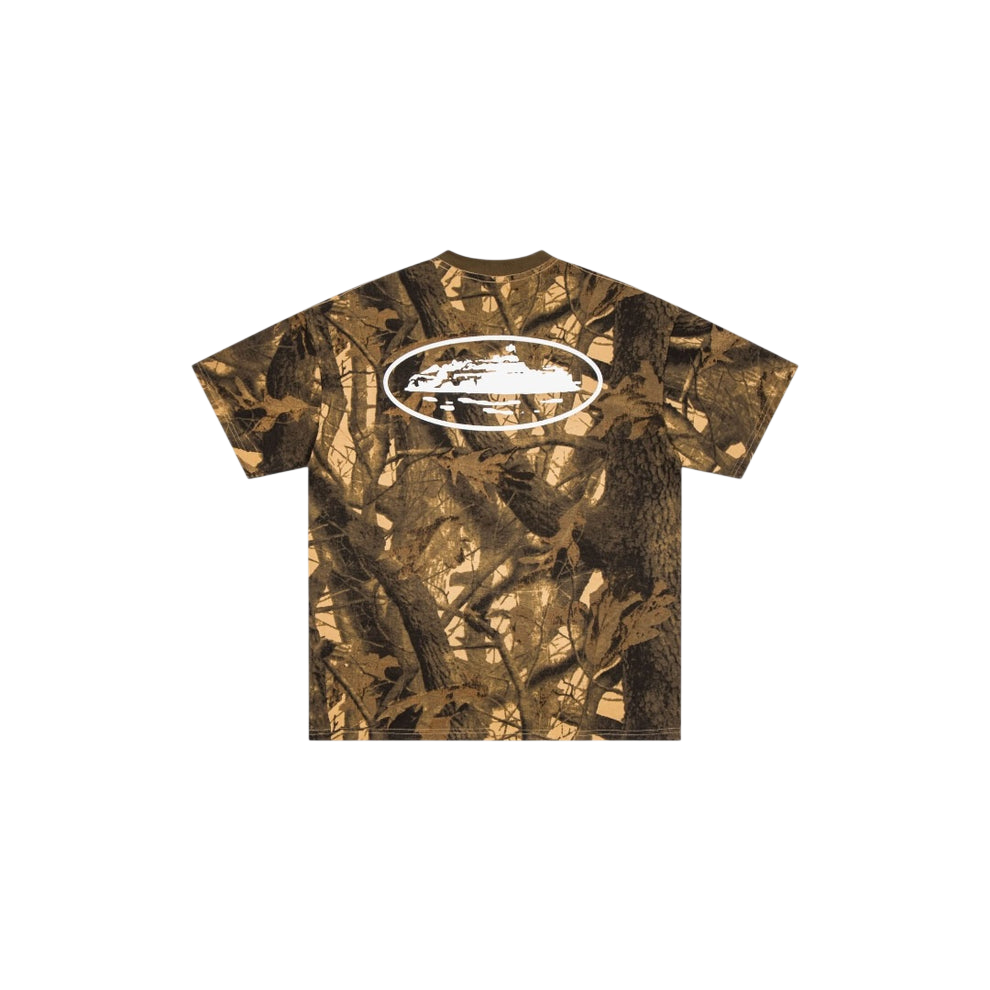 Corteiz Island Puff Print Tee Forest Camo