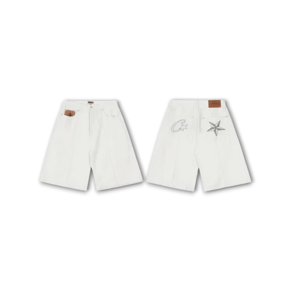 Corteiz C-Star Denim Shorts Faded