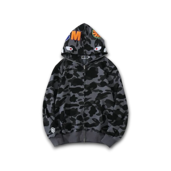 Camo Hoodie Bape Shark Hoodie BAPE® Black