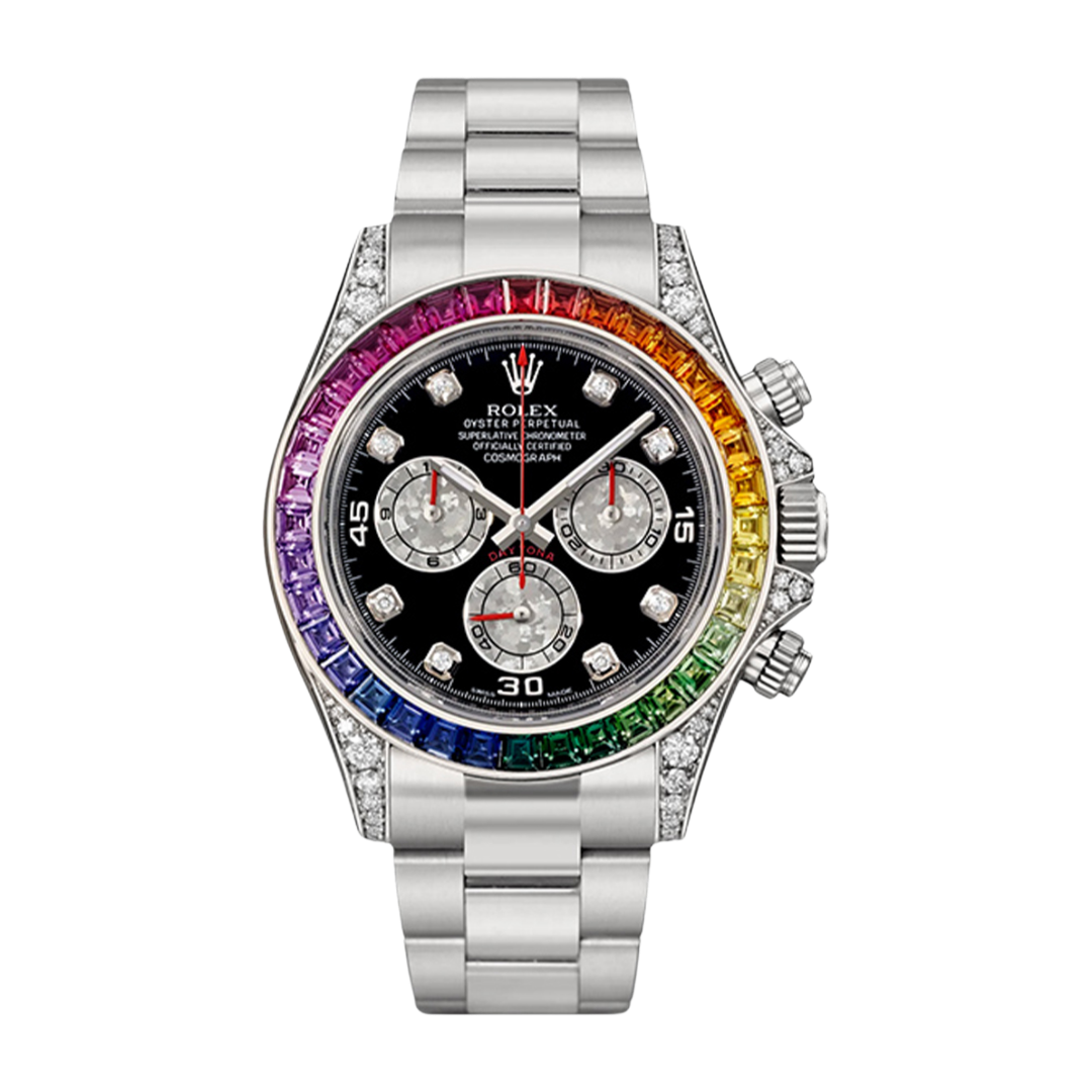 Rolex Daytona Rainbow Custom White Gold