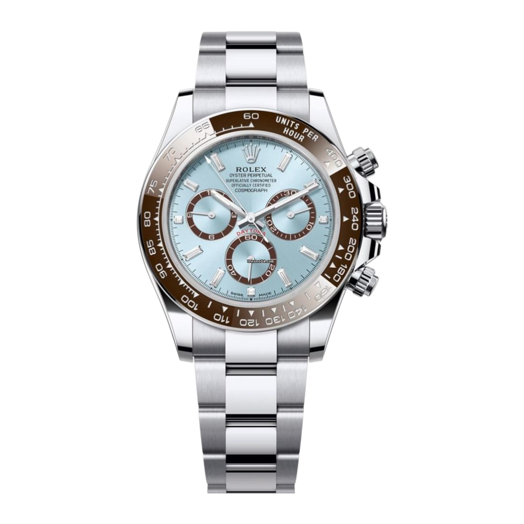 ROLEX Daytona 126506-0001 Chestnut Bezel Ice Blue Dial Platinum