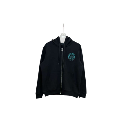 Chrome Hearts Horseshoe Floral Zip Up Hoodie
