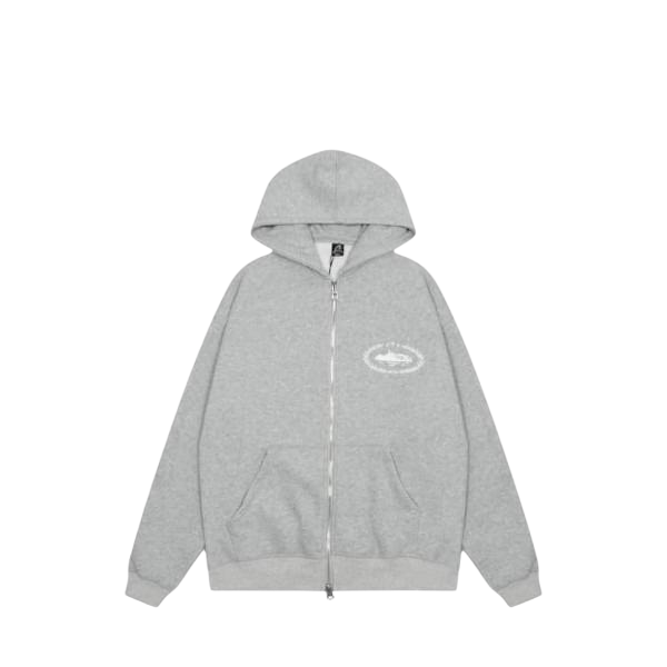 corteiz zip up grey