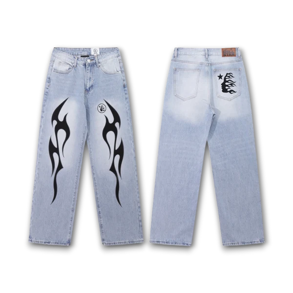 Hellstar Studios Straight Fit Graphic Jeans