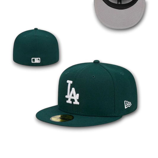 Men's Los Angeles Dodgers New Era Green White Logo 59FIFTY