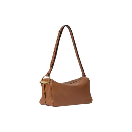 Gucci Half Horsebit medium shoulder bag in brown leather