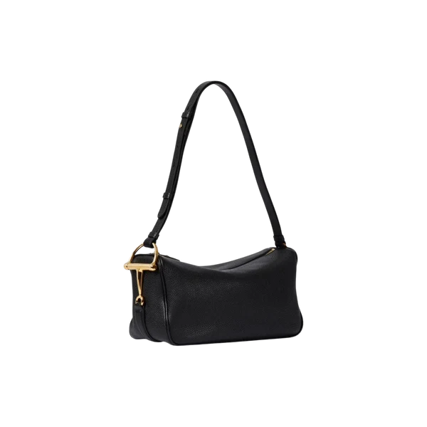 Gucci Half Horsebit medium shoulder bag in black leather