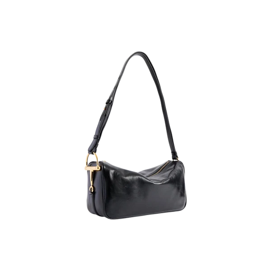 Gucci Half Horsebit medium shoulder bag in black leather