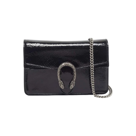 Gucci Dionysus Mini Black Patent Leather Shoulder Bag