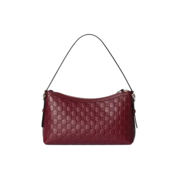 Gucci Burgundy Small GG Emblem Shoulder Bag
