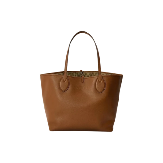 Gucci Large Totissima Leather Tote Bag | Brown
