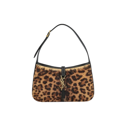 Saint Laurent Le 5 à 7 leopard-print Clasp Shoulder Bag
