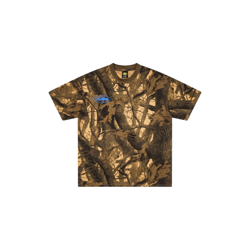 Corteiz Island Puff Print Tee Forest Camo