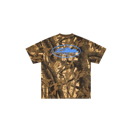 Corteiz Island Puff Print Tee Forest Camo