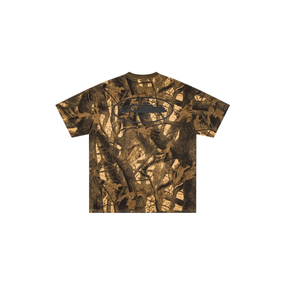 Corteiz Island Puff Print Tee Forest Camo