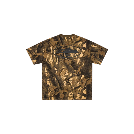 Corteiz Island Puff Print Tee Forest Camo
