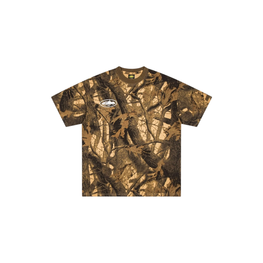 Corteiz Island Puff Print Tee Forest Camo