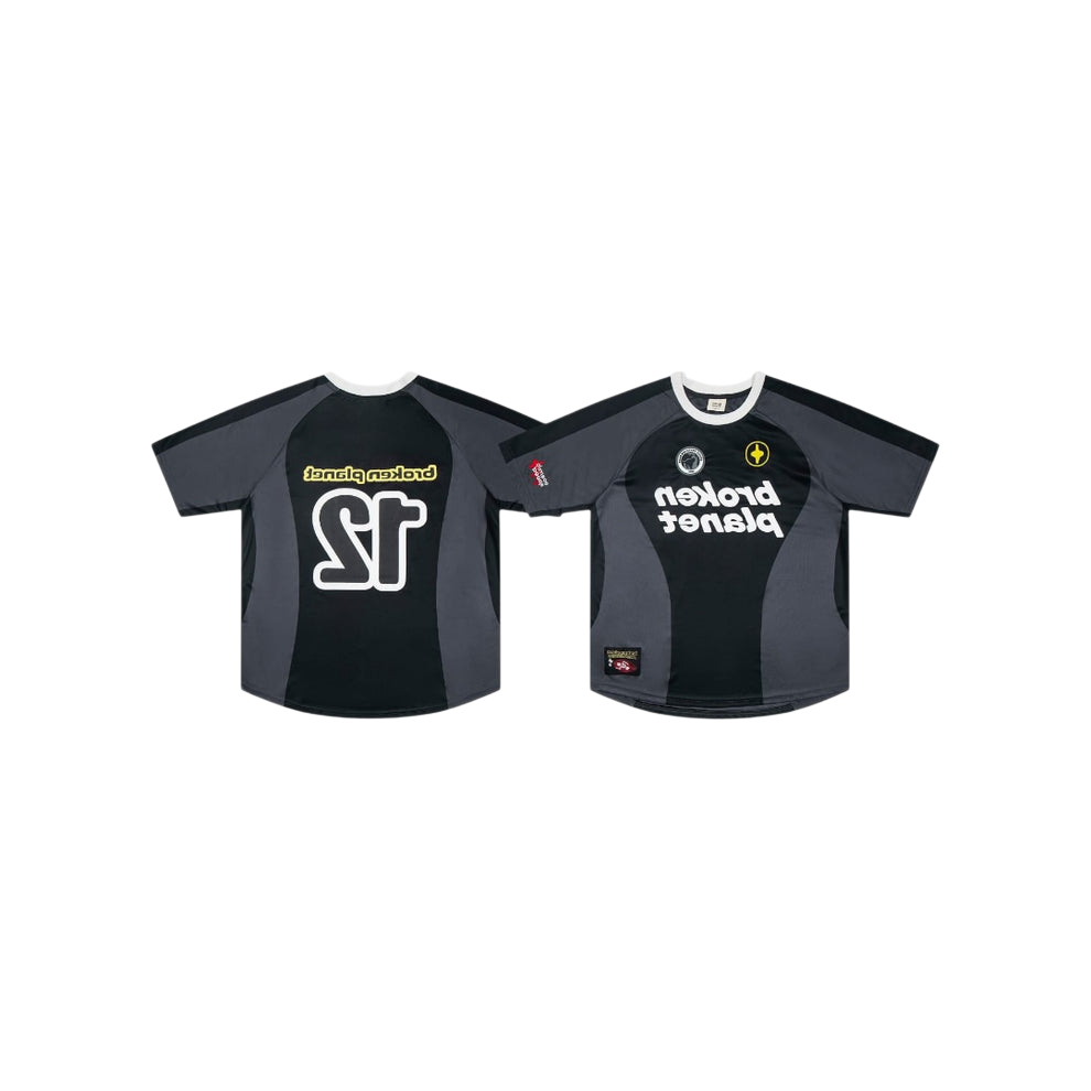 Broken Planet Football Jersey Black/Grey Men's - SS23