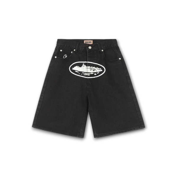 Corteiz Alcatraz Denim Shorts Washed