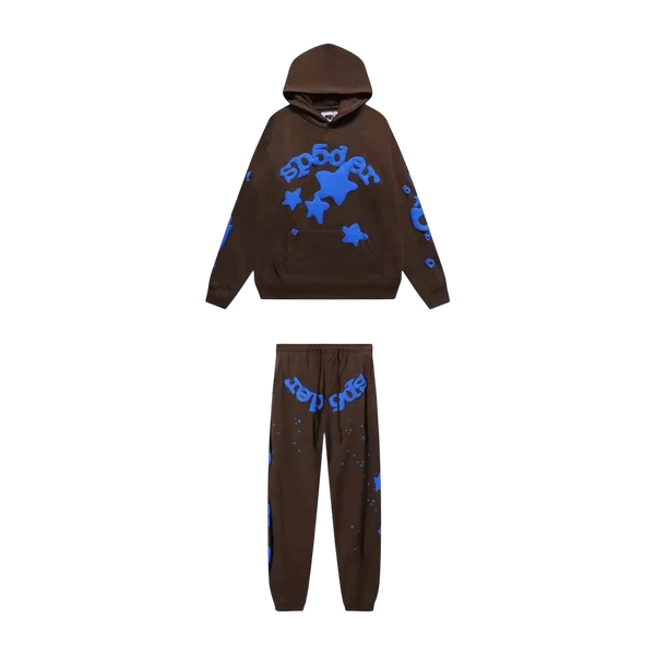 Sp5der set brown blue