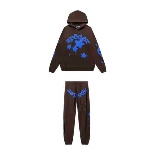 Sp5der set brown blue
