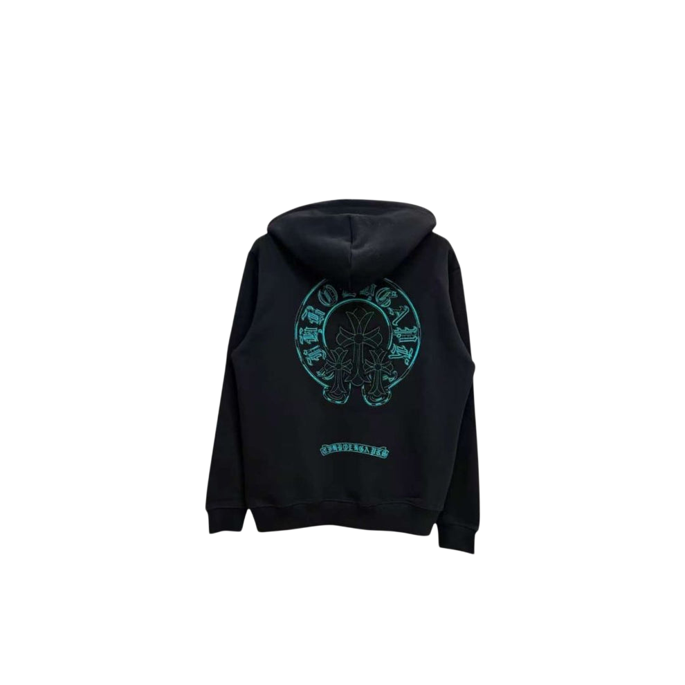 Chrome Hearts Horseshoe Floral Zip Up Hoodie