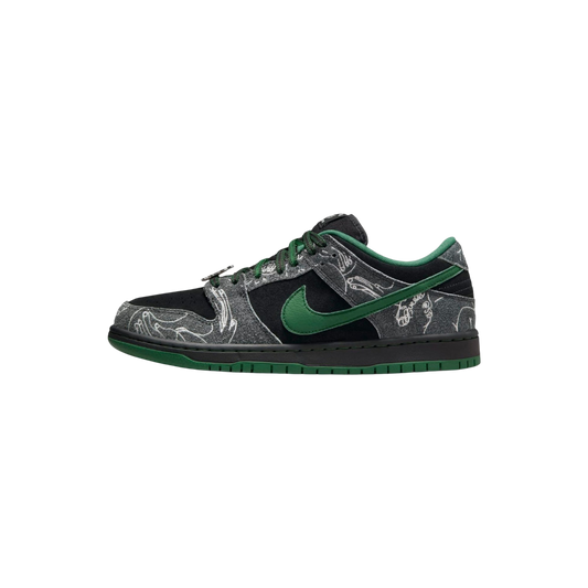 Nike x There Skateboard SB Dunk Low Pro 'Anthracite Gorge Green'